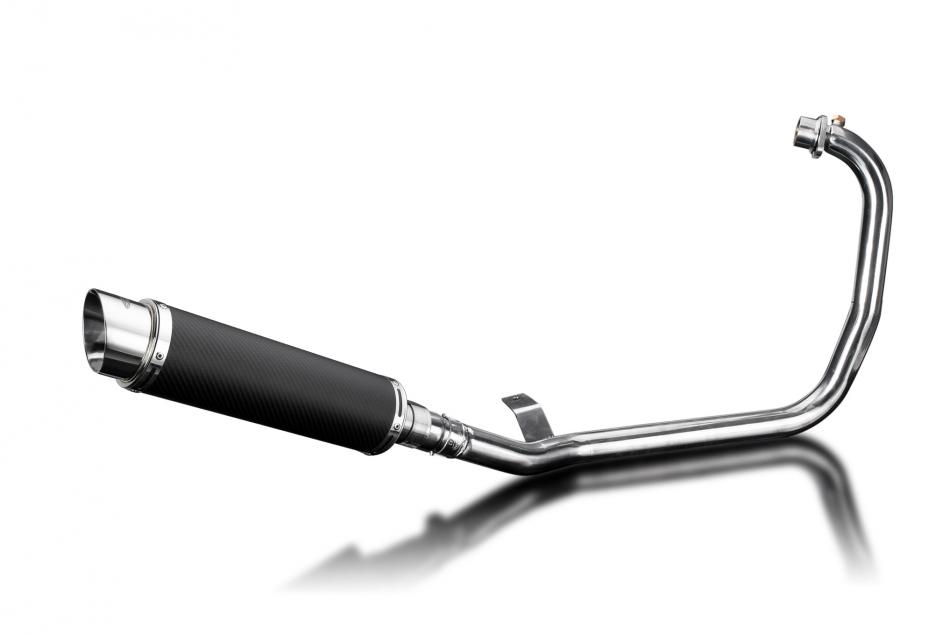 ROYAL ENFIELD HIMALAYAN 410 2016-2024 FULL EXHAUST 350mm CARBON ROUND SILENCER