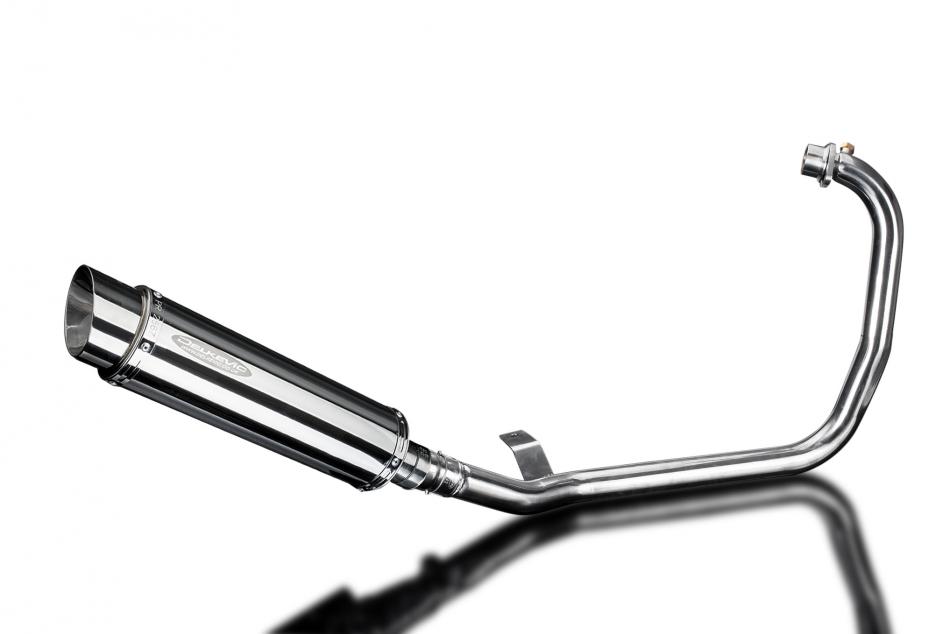 HIMALAYAN 2017-2024 SL10 ROUND 350mm SILENCER COMPLETE SYSTEM 304 STAINLESS STEEL