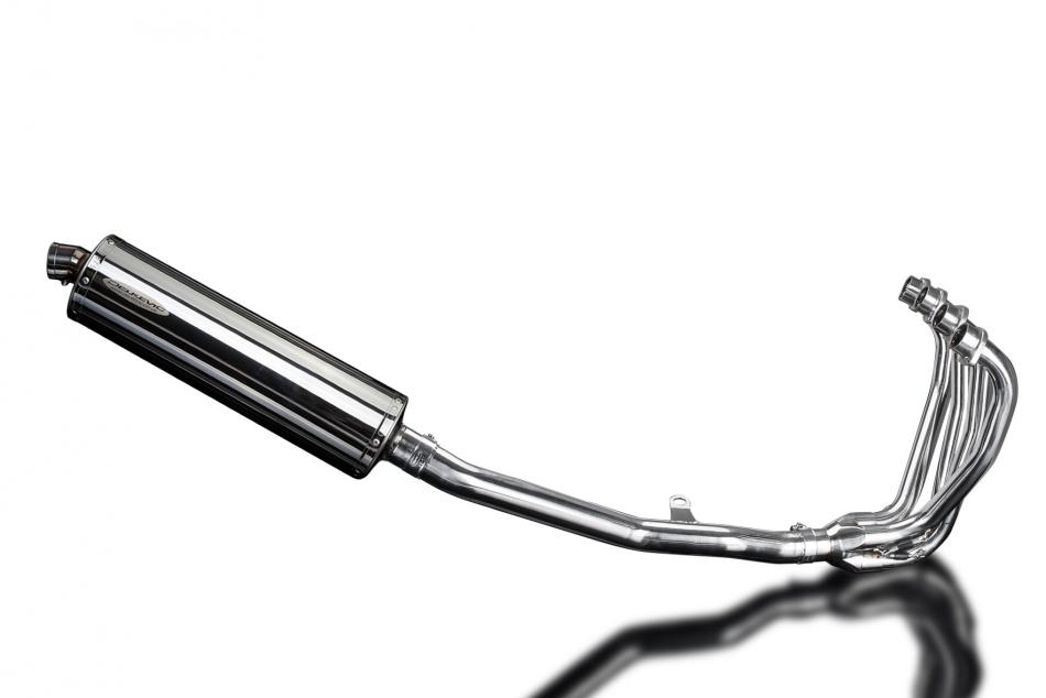 KAWASAKI ZRX1100 ZRX1200 97-07 4-1 EXHAUST 450mm STAINLESS OVAL BSAU SILENCER