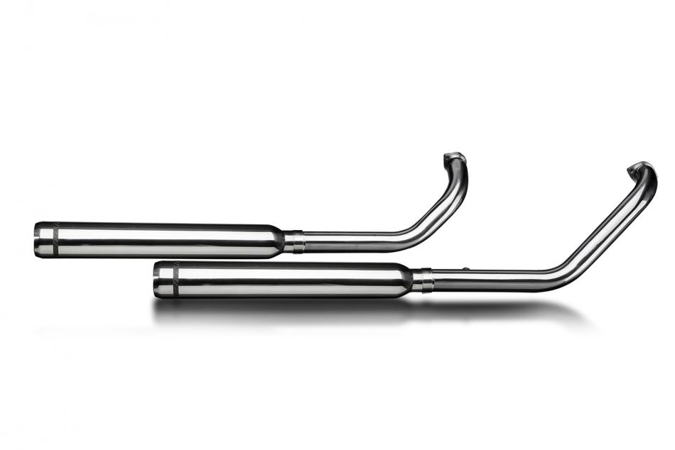 KAWASAKI VN900 06-16 FULL 2-2 EXHAUST SYSTEM 550mm CUSTOM SILENCER BULL NOSE