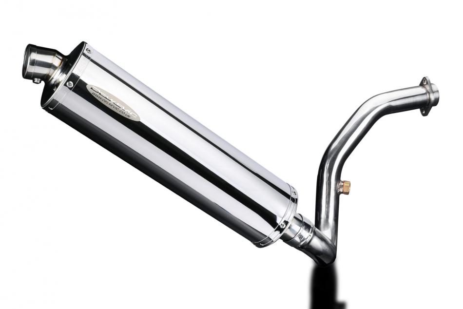 BMW G310R G310GS 2017-20 DECAT EXHAUST SYSTEM 450mm STAINLESS OVAL BSAU SILENCER