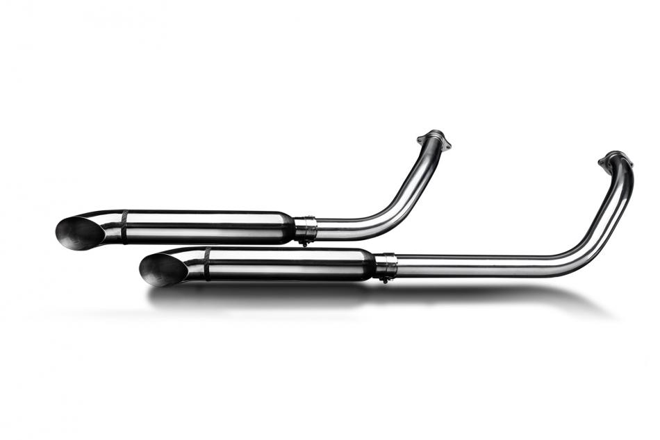 HONDA VT750 SHADOW SPIRIT 08-18 FULL 2-2 EXHAUST 410mm CUSTOM SILENCER TURN OUT