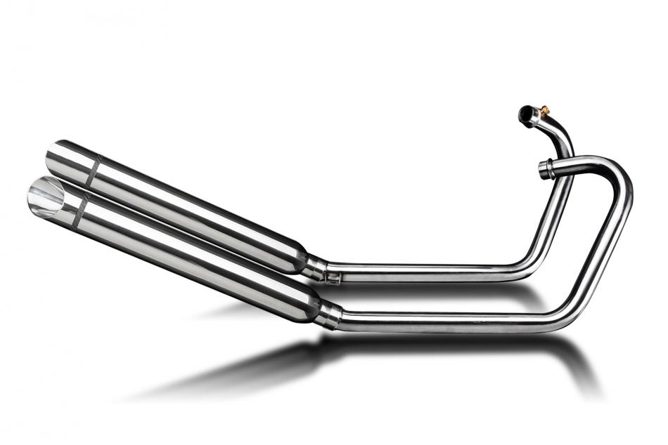 TRIUMPH STREET CUP 17-19 COMPLETE EXHAUST SYSTEM 550MM CUSTOM SLASH CUT SILENCER