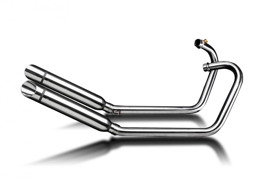 TRIUMPH STREET CUP 17-19 COMPLETE EXHAUST SYSTEM 410MM CUSTOM SLASH CUT SILENCER