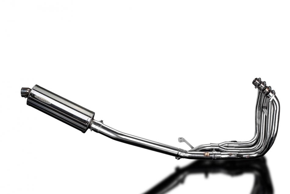 SUZUKI GSX1300R HAYABUSA 08-20 4-1 EXHAUST SYSTEM 350mm STAINLESS OVAL SILENCER