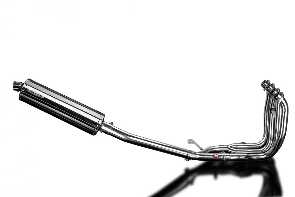 SUZUKI GSX1300R HAYABUSA 08-20 4-1 EXHAUST SYSTEM 450mm STAINLESS OVAL SILENCER