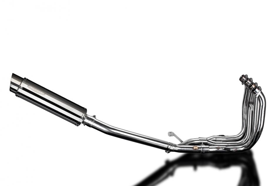 SUZUKI GSX1300R HAYABUSA 08-20 4-1 EXHAUST SYSTEM 350mm STAINLESS ROUND SILENCER