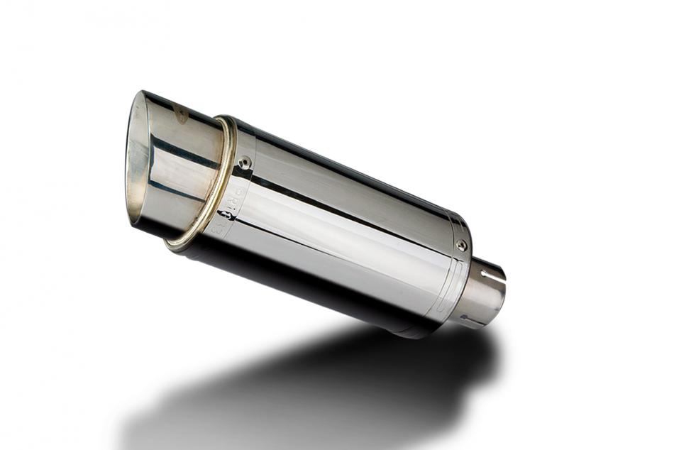 Delkevic Motorcycle 200mm Round Stainless Exhaust Silencer End Can with Strap