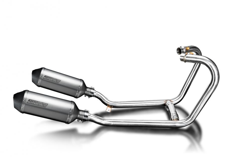 1200 THRUXTON R/RS 2016-2024 / XOVAL 260mm (10 inch) TITANIUM SILENCER 2 into 2 COMPLETE SYSTEM