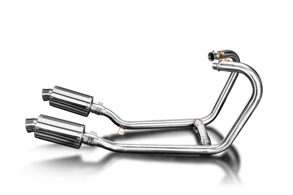 1200 THRUXTON R/RS 2016-2024 / SS70 OVAL 225mm (9 inch) STAINLESS STEEL SILENCER 2 into 2 COMPLETE S