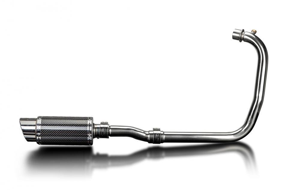 Royal Enfield Meteor 350 2021-2024 Complete Exhaust 200mm Round Carbon Silencer