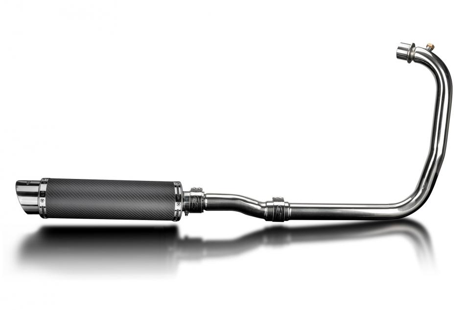 Royal Enfield Meteor 350 2021-2024 Complete Exhaust 350mm Round Carbon Silencer