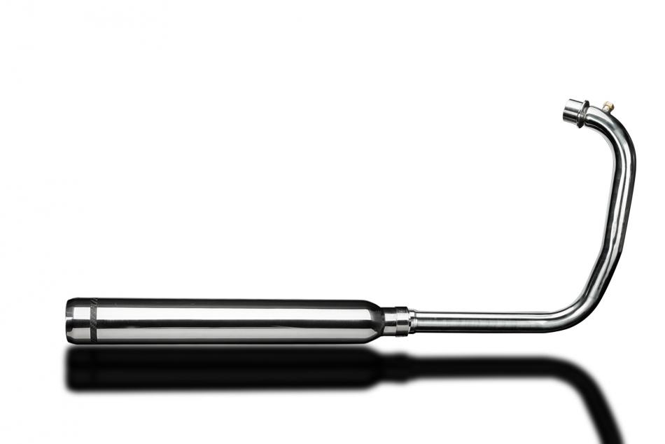 Royal Enfield Meteor 2021-24 Complete Exhaust 550mm Bull Nose Silencer Stainless