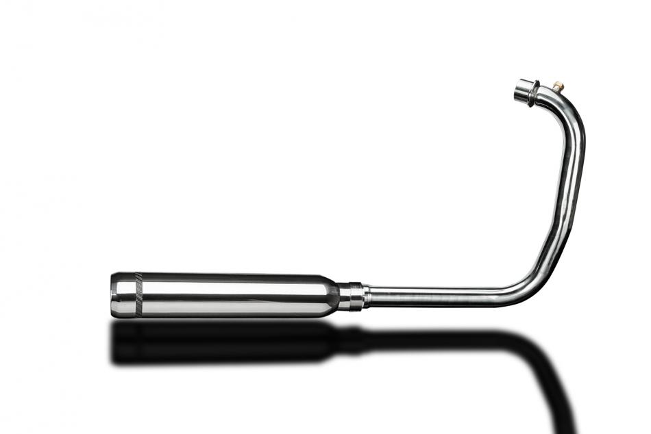 Royal Enfield Meteor 2021-24 Complete Exhaust 410mm Bull Nose Silencer Stainless