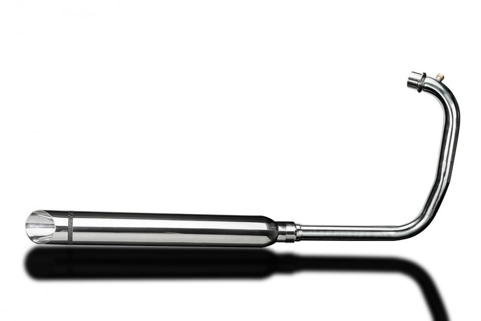 Royal Enfield Meteor 2021-24 Complete Exhaust 550mm Slash Cut Silencer Stainless