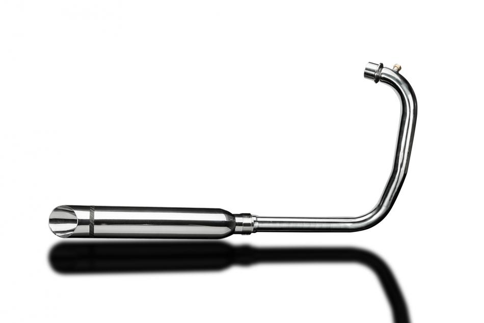 Royal Enfield Meteor 2021-24 Complete Exhaust 410mm Slash Cut Silencer Stainless