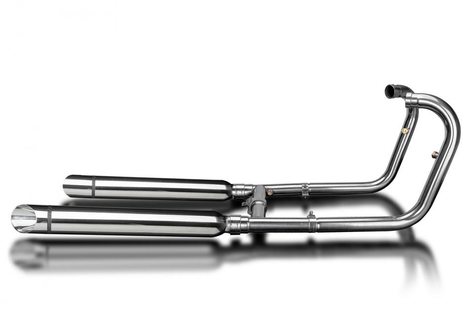 Kawasaki W650 W800 2019-24 Full Exhaust 2-2 550mm Slash Cut Silencers Stainless