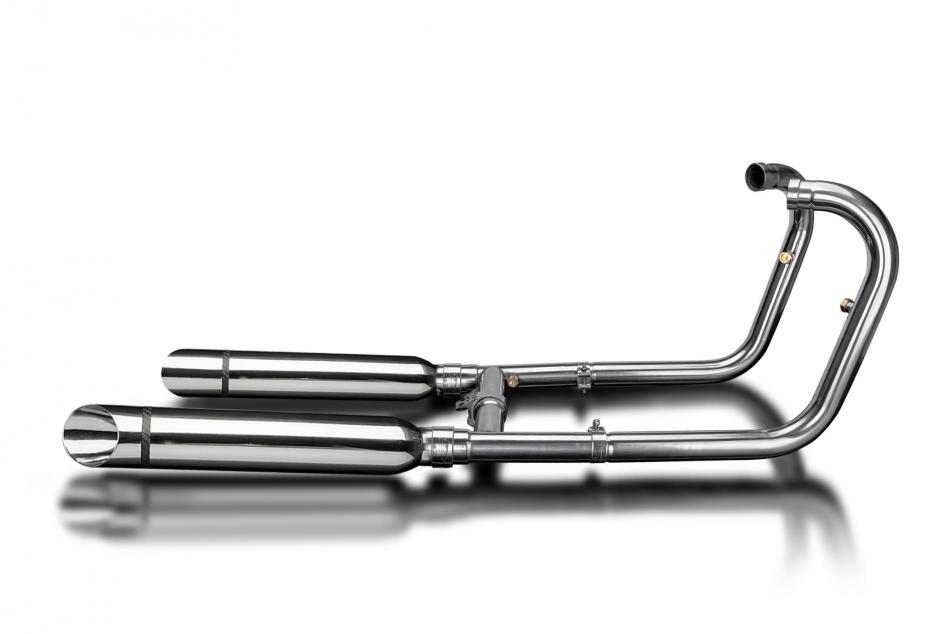 Kawasaki W650 W800 2019-24 Full Exhaust 2-2 410mm Slash Cut Silencers Stainless