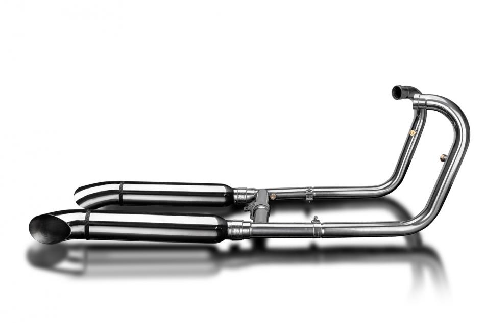 Kawasaki W650 W800 2019-24 Full Exhaust 2-2 410mm Turn Out Silencers Stainless