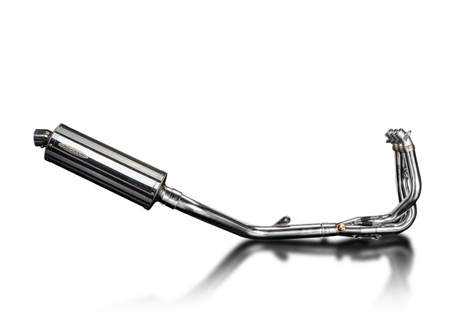 DAYTONA 675 675R 09-12 350mm STAINLESS OVAL SILENCER 3-1 COMPLETE