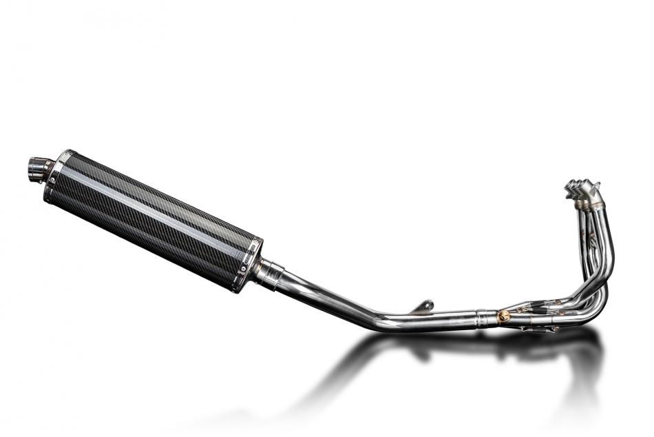 DAYTONA 675 675R 09-12 450mm CARBON FIBRE OVAL SILENCER 3-1 COMPLETE