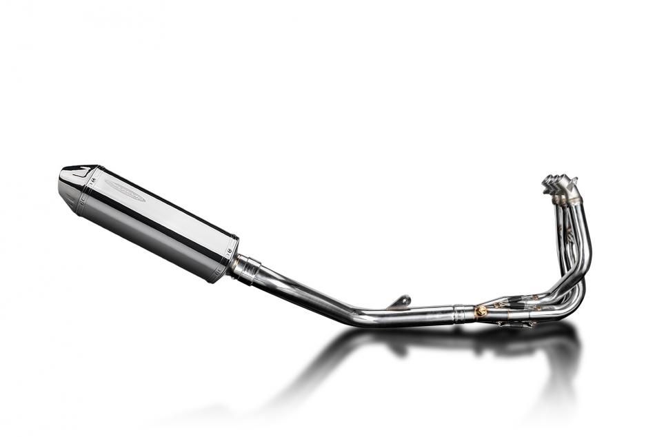 DAYTONA 675 675R 09-12 320mm STAINLESS TRI-OVAL SILENCER 3-1 COMPLETE