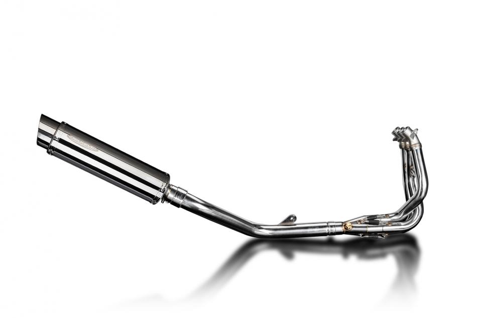 DAYTONA 675 675R 09-12 350mm STAINLESS ROUND SILENCER 3-1 COMPLETE