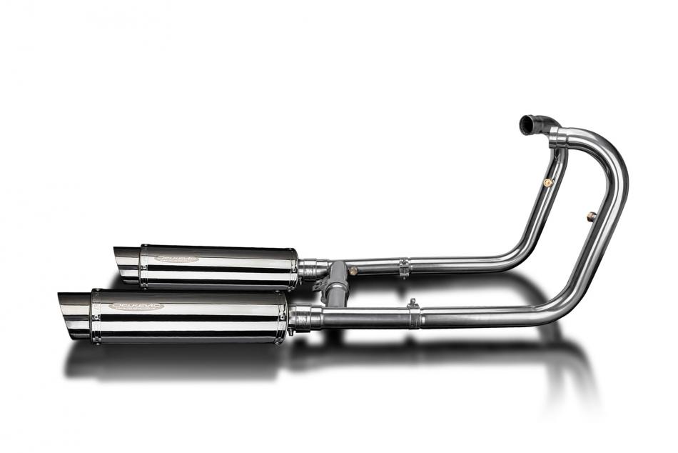 Kawasaki W650 W800 2019-2024 Full Exhaust System 350mm Stainless Round Silencers