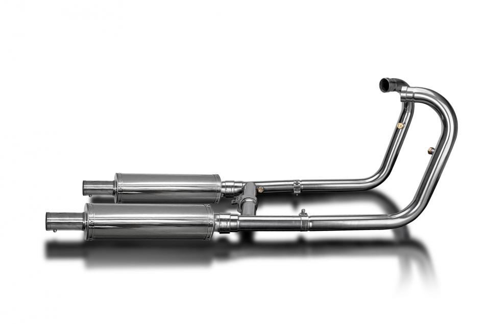 Kawasaki W650 W800 2019-2024 Full Exhaust System 350mm Stainless Round Silencers