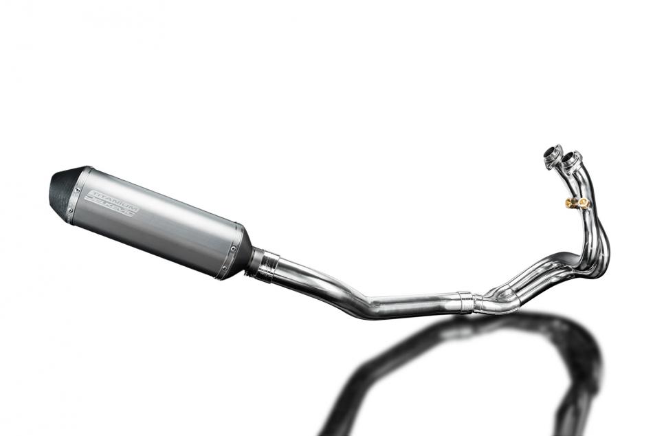 CFMOTO 650NK 2016-2023 Complete Exhaust System 343mm X-Oval Titanium Silencer