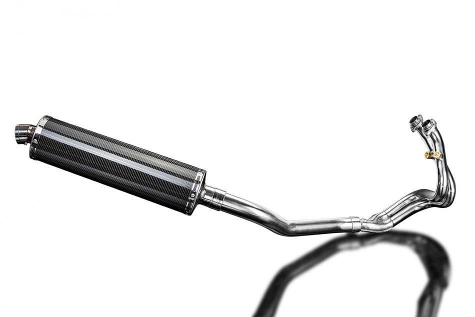 CFMOTO 650NK 2016-2023 Complete Exhaust System 450mm Oval Carbon Fibre Silencer