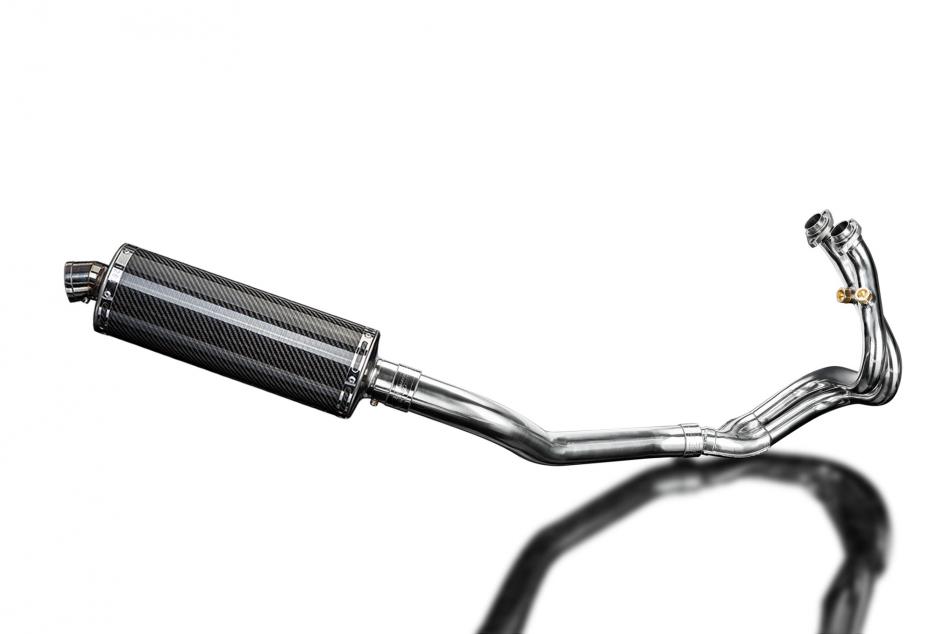 CFMOTO 650NK 2016-2023 Complete Exhaust System 350mm Oval Carbon Fibre Silencer