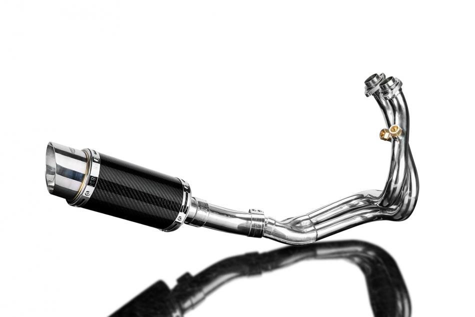 CFMOTO 650NK 2016-2023 Complete Exhaust System 200mm Round Carbon Silencer