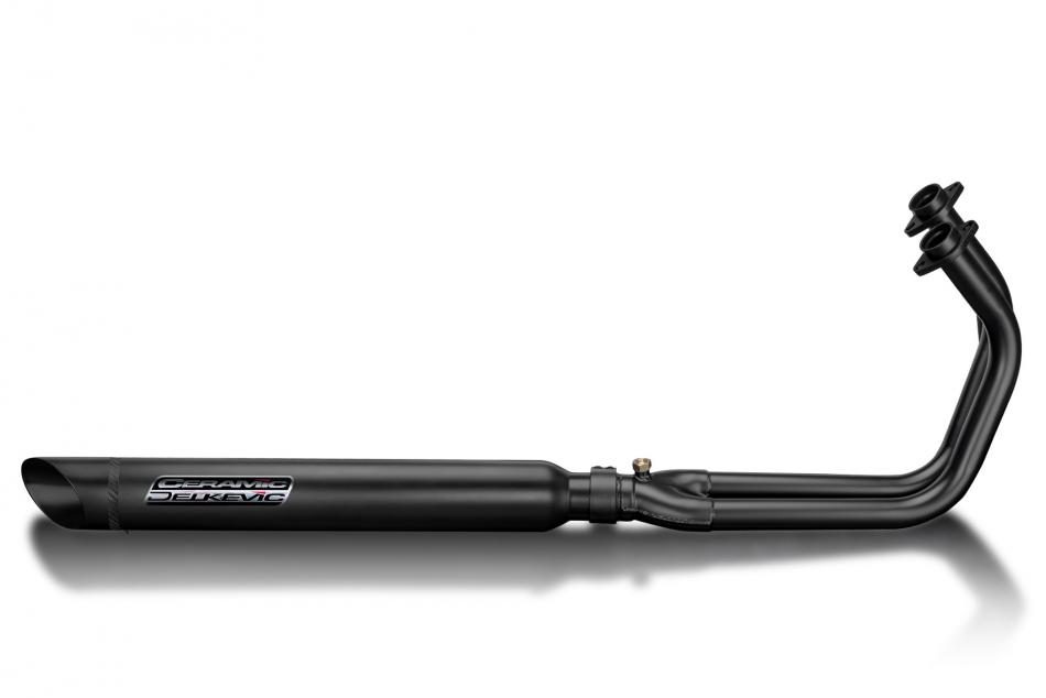 Kawasaki Vulcan S 650 2021-24 Full Exhaust 2-1 Ceramic 550mm Slash Cut Silencer