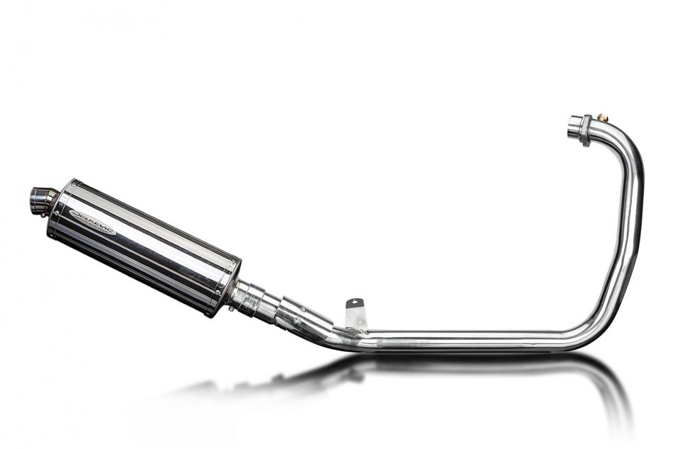 Royal Enfield Scram 411 2022-2024 Complete Exhaust 350mm Oval Stainless Silencer