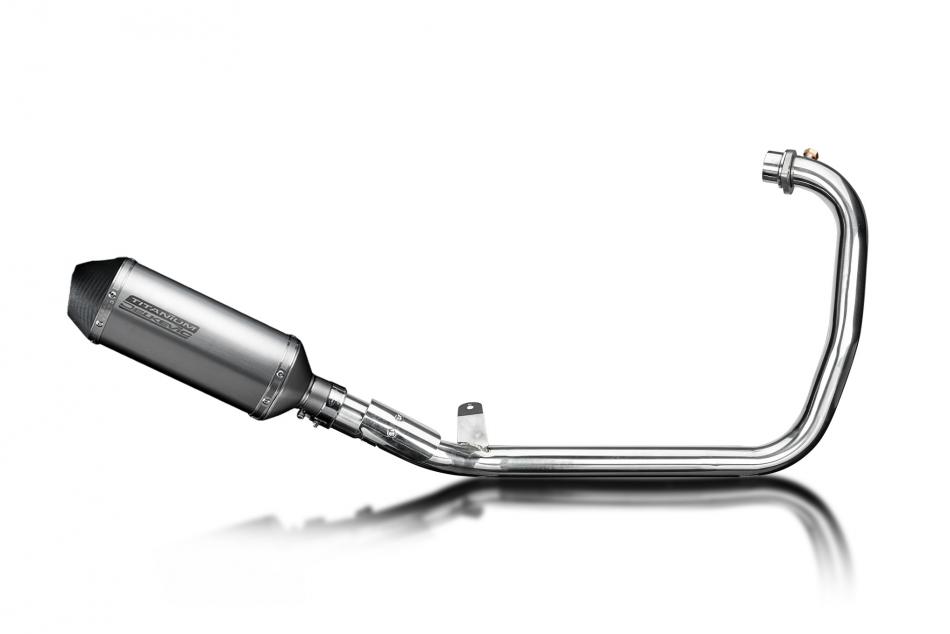 Royal Enfield Scram 411 2022-24 Complete Exhaust 260mm X-Oval Titanium Silencer