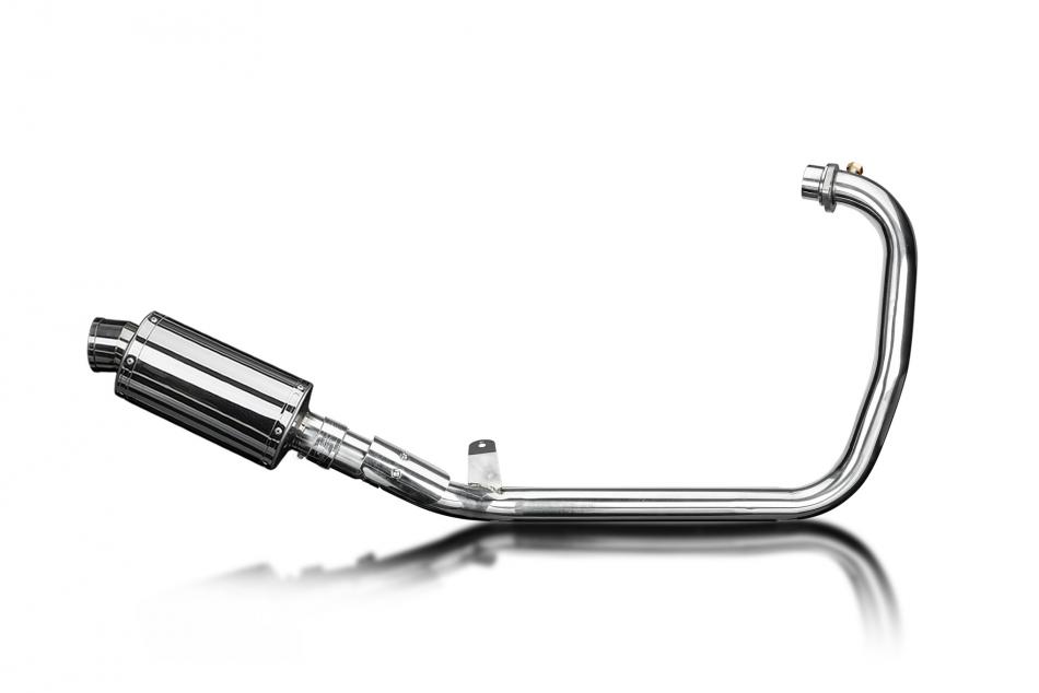 Royal Enfield Scram 411 2022-2023 Complete Exhaust 225mm Oval Stainless Silencer