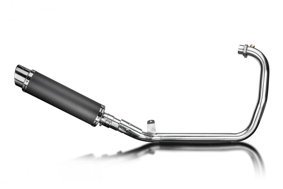 Royal Enfield Scram 411 2022-2023 Complete Exhaust 350mm Round Carbon Silencer