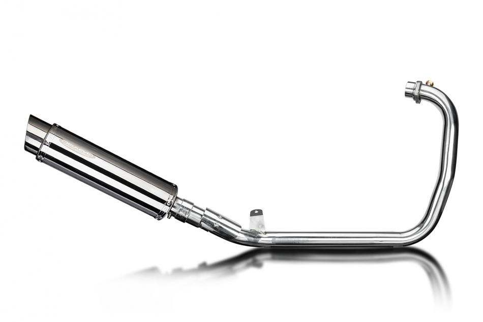 Royal Enfield Scram 411 2022-24 Complete Exhaust 350mm Round Stainless Silencer