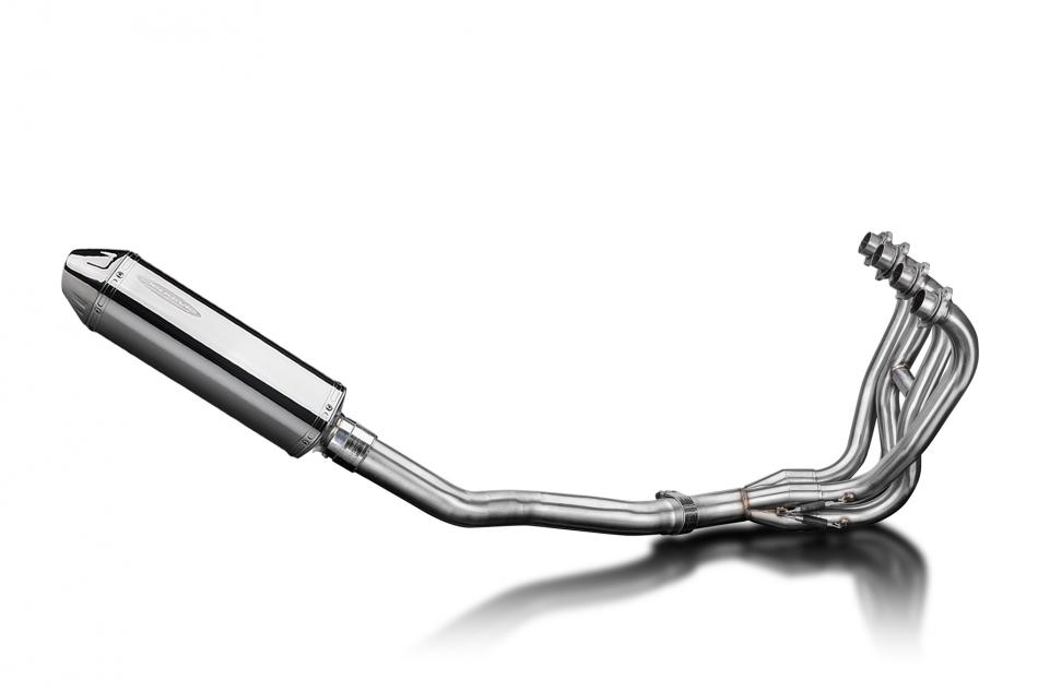 Kawasaki ZZR600 D/E ZZR400 K/N 90-09 Exhaust 4-1 Tri-Oval 320mm Stainless Can