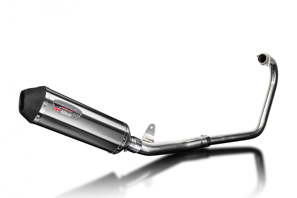 CBF250 2004-2012 / XOVAL 343mm (13.5 inch) R/H SILENCER COMPLETE SYSTEM BRUSH 304 STAINLESS STEEL