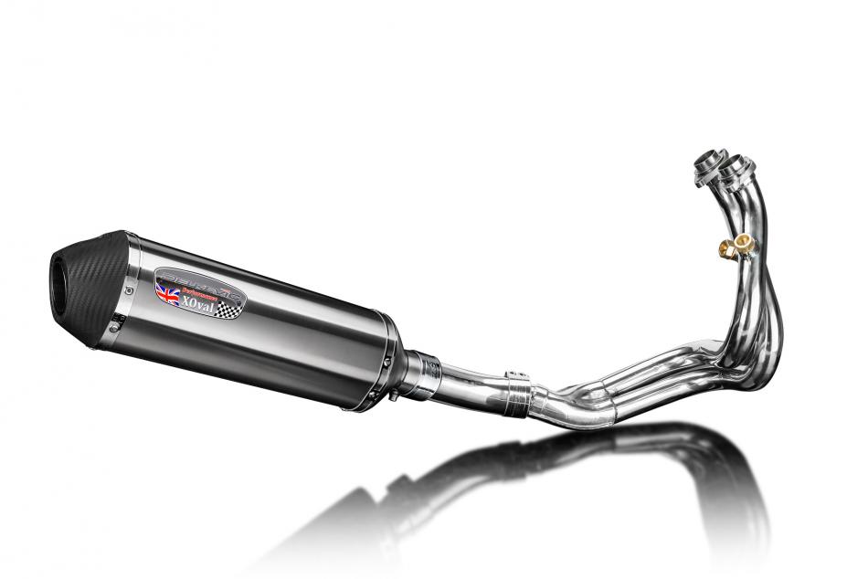 CFMOTO 650NK 2016-2023 Complete Exhaust System 343mm X-Oval Stainless Silencer