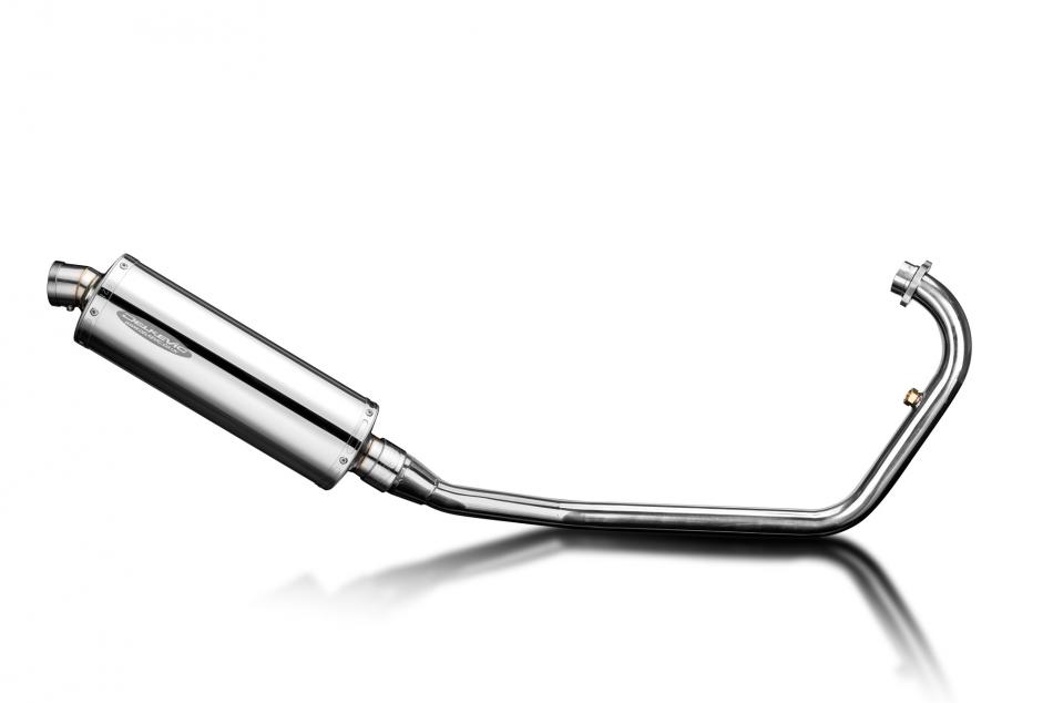 Kymco VSR125 Visar 2014-2024 Complete Exhaust 350mm Oval Stainless Silencer Can