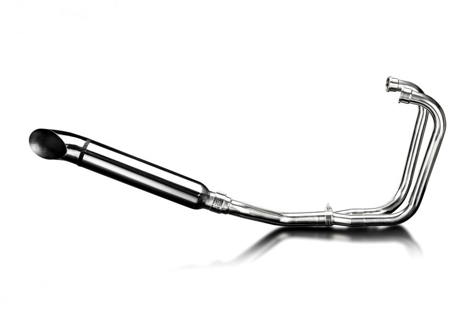 Honda CB450 CL450 1969-1974 Full Exhaust 2-1 410mm Stainless Turn Out Silencer