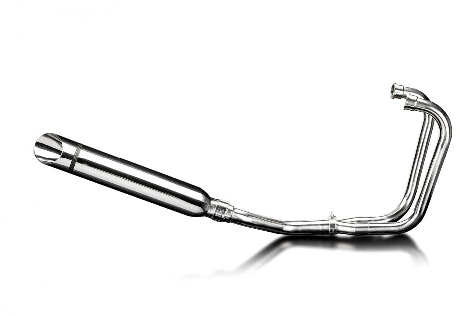 Honda CB500T 1975-1976 Full Exhaust 2-1 410mm Stainless Slash Cut Silencer