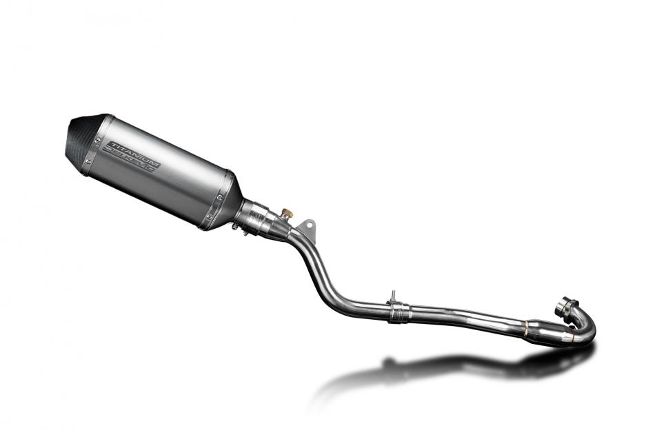 Kawasaki KLX300 2020-24 Delkevic 260mm X-Oval Titanium Exhaust Silencer Can Kit