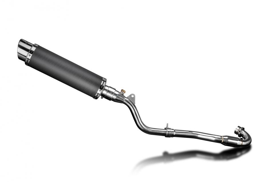 Kawasaki KLX300 2020-2024 Delkevic 350mm Round Carbon Exhaust Silencer Can Kit