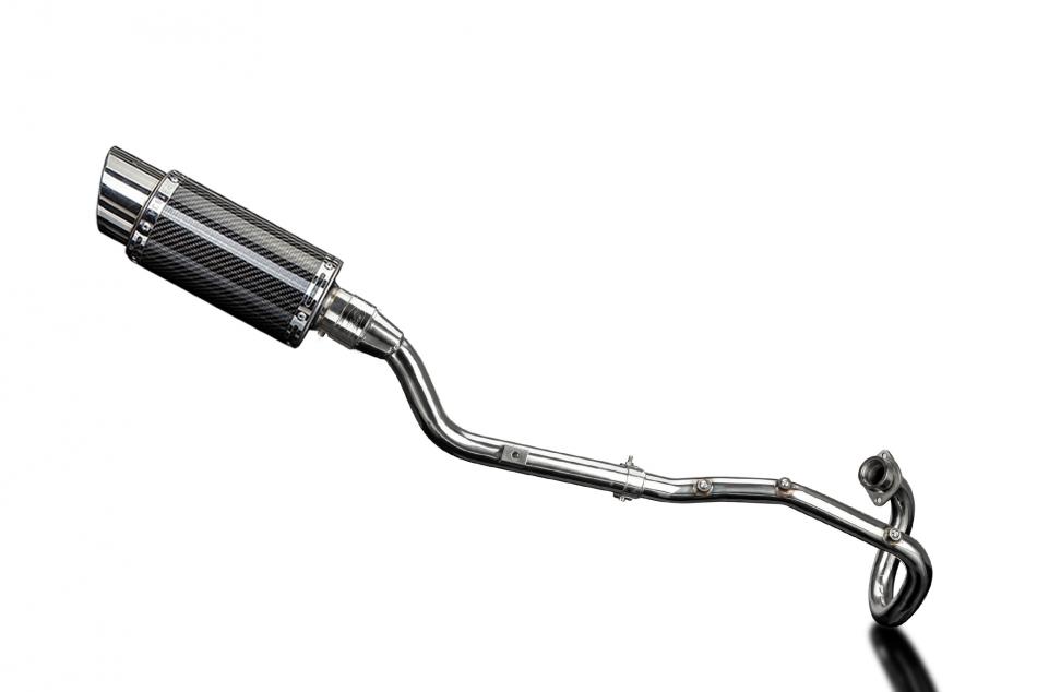 XT225 SEROW 1992-2007 / MINI 200mm (8 inch) CARBON FIBRE ROUND SILENCER COMPLETE SYSTEM