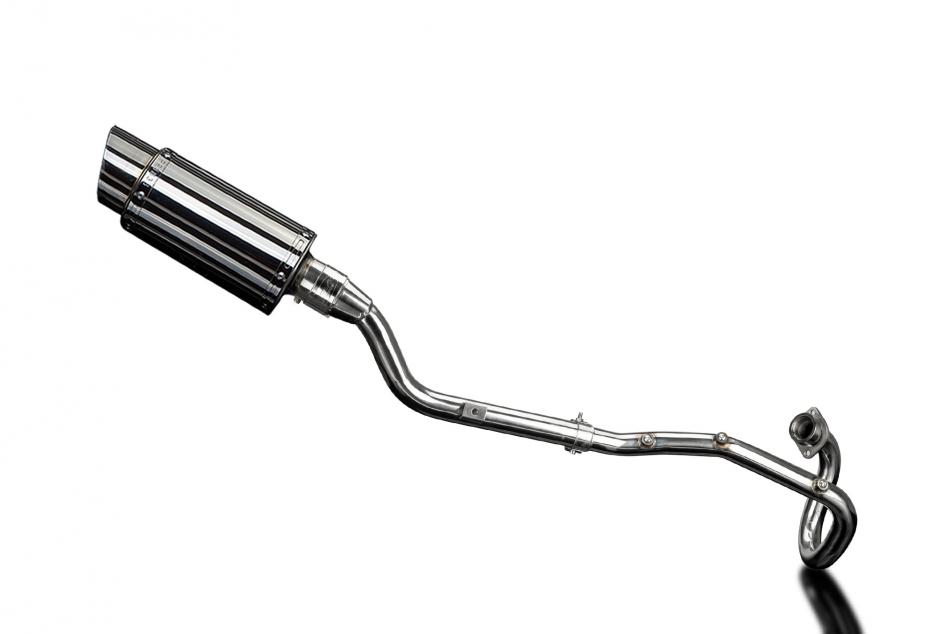 XT225 SEROW 1992-2007 / MINI 200mm (8 inch) ROUND SILENCER COMPLETE SYSTEM 304 STAINLESS STEEL