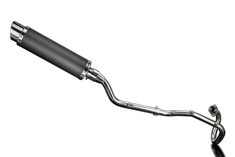 XT225 SEROW 1992-2007 / DL10 ROUND 350mm (14 inch) CARBON FIBRE SILENCER COMPLETE SYSTEM